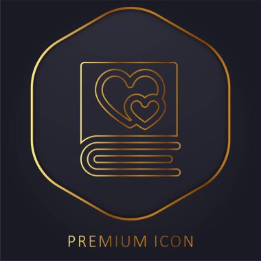 Altın satır premium logosu ya da simgesi