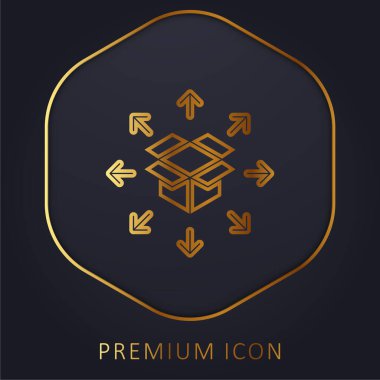 Altın çizgi prim logosu veya simgesi