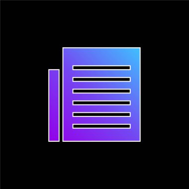 Siyah Metin Mavi Gradyan vektör simgesi