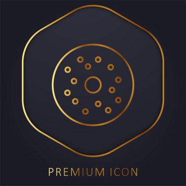 Simit altın çizgisi logosu veya simgesi