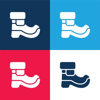 Önyükleme mavisi ve kırmızı dört renk en küçük simge kümesi