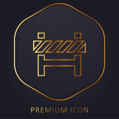 Bariyer altın çizgi prim logosu veya simgesi