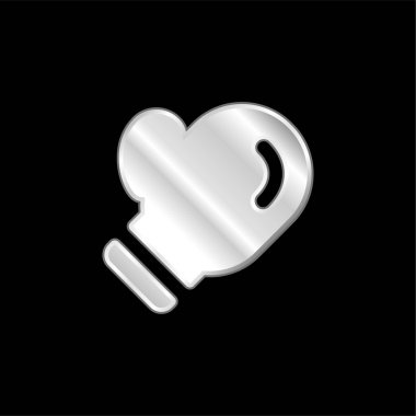 Boks eldivenleri gümüş kaplama metalik simge