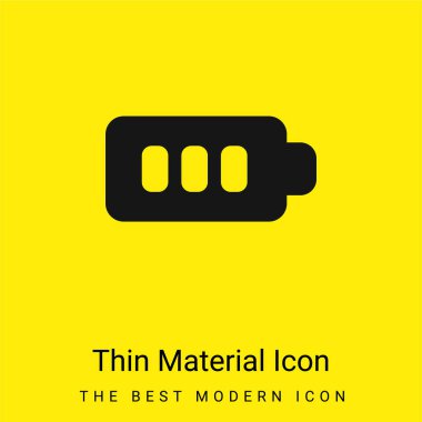 Pil en az parlak sarı madde simgesi