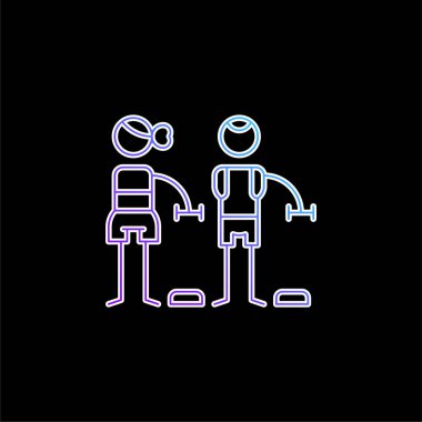 Vücut pompası mavi gradyan vektör simgesi