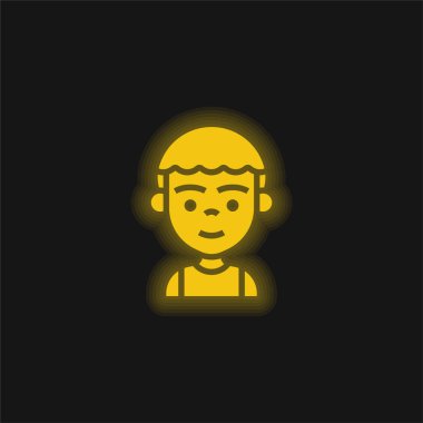 Sarı parlak neon simgesi