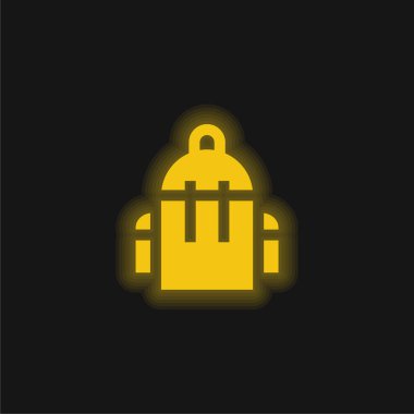 Sırt çantası sarı parlak neon simgesi