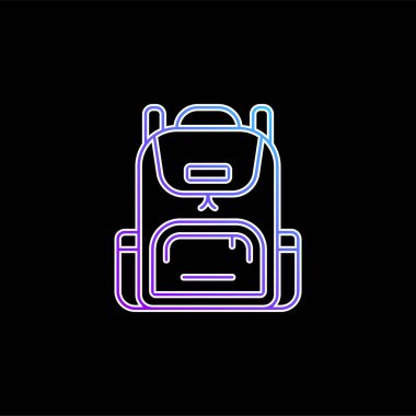 Sırt çantası mavi gradyan vektör simgesi