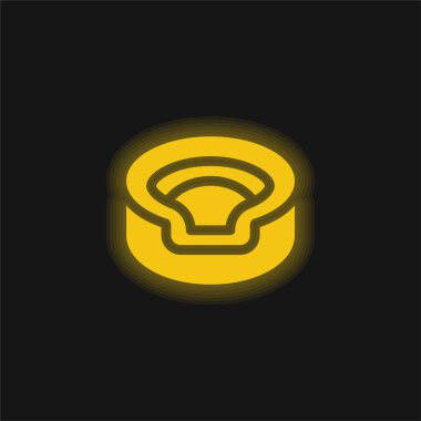 Parlayan sarı neon ikonu