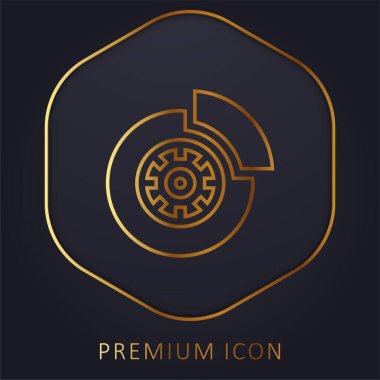 Fren altın çizgisi prim logosu veya simgesi
