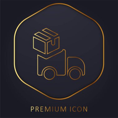 Altın çizgi prim logosu veya simgesi