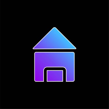 Siyah Ev mavi gradyan vektör simgesi