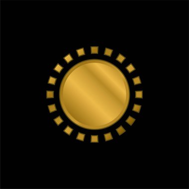 Görünüm altın kaplama metalik simge veya logo vektörü