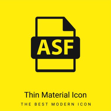 Asf Dosya Biçimi Sembolü Asgari parlak sarı malzeme simgesi