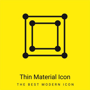 Bounding Box minimal bright yellow material icon clipart