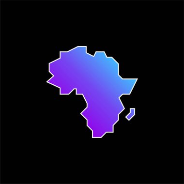 Afrika mavi gradyan vektör simgesi