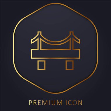 Köprü altın çizgi prim logosu veya simgesi