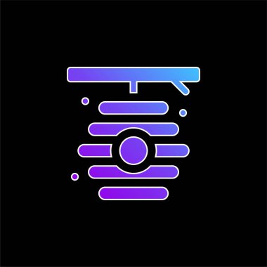 Arı kovanı mavi eğimli vektör simgesi