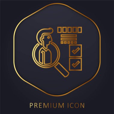 Davranış Altın Çizgi prim logosu veya simgesi