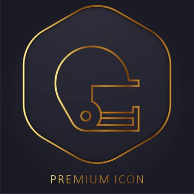 Amerikan futbolu altın çizgi premium logosu veya simgesi