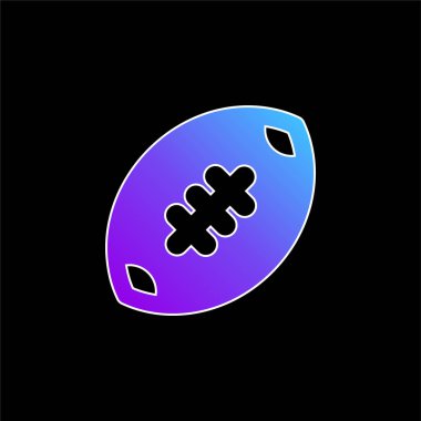 Amerikan futbolu mavi eğimli vektör simgesi