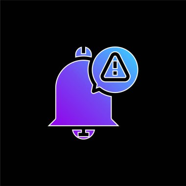 Alarm mavi gradyan vektör simgesi