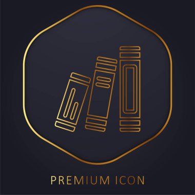 Altın satır premium logosu ya da simgesi