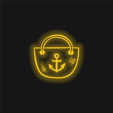 Sarı parlak neon simge