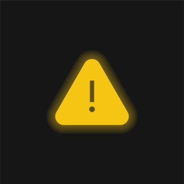 Parlayan sarı neon simgesini uyar