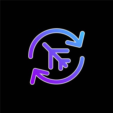 Uçak mavi gradyan vektör simgesi