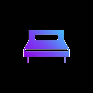 Büyük Çift Yatak mavi eğimli vektör simgesi