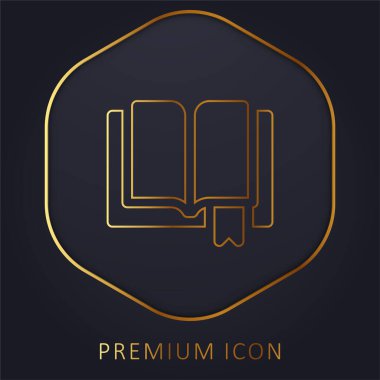 Altın satır premium logosu ya da simgesi