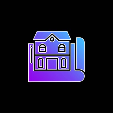 Mavili gradyan vektör simgesi