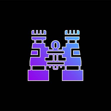 Dürbünler mavi eğimli vektör simgesi