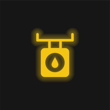 Sarı parlak neon simgesini dengele