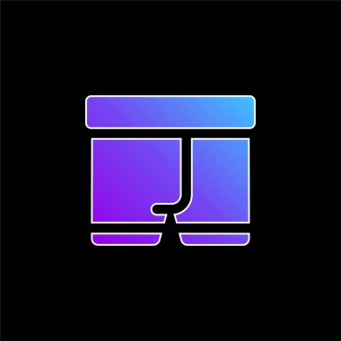 Boksörler mavi gradyan vektör simgesi