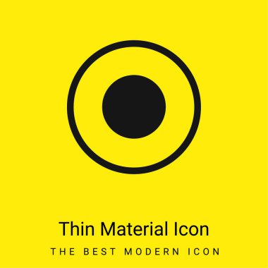 Çemberlerin Atom Dairesel Sembolü Asgari parlak sarı madde simgesi