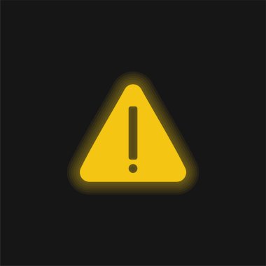 Parlayan sarı neon simgesinin dikkatine