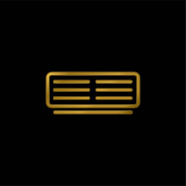 Klima Ana Hatları Altın Kaplama Metal Simge veya logo Vektörü