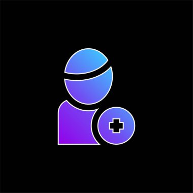 Arkadaş mavi gradyan vektör simgesi ekle