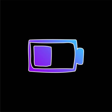 Pil mavi gradyan vektör simgesi