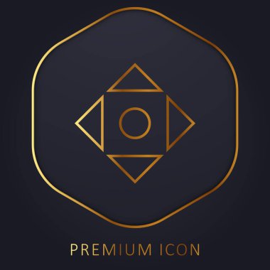 Sembol altın çizgi premium logosu veya simgesini hizala