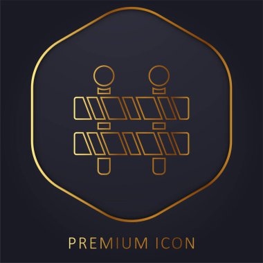 Barrier golden line premium logo or icon clipart
