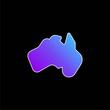 Australia blue gradient vector icon clipart
