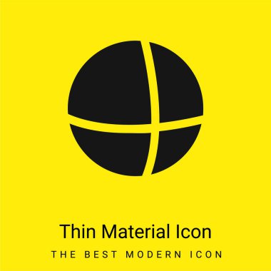 Dünya Logosu 'nun Reklamları Minimum Parlak Sarı Madde Simgesi