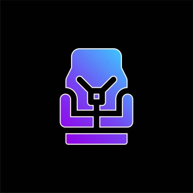 Bebek Sandalyesi mavi eğimli vektör simgesi