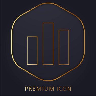 Çubuk Çizelgesi Altın Çizgi prim logosu veya simgesi