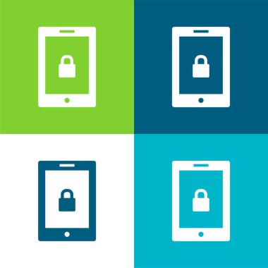 Engellenmiş Tablet Düz Renk en az simge seti