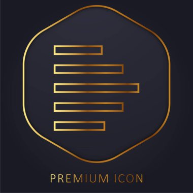 Çubuk Çizelgesi Altın Çizgi prim logosu veya simgesi