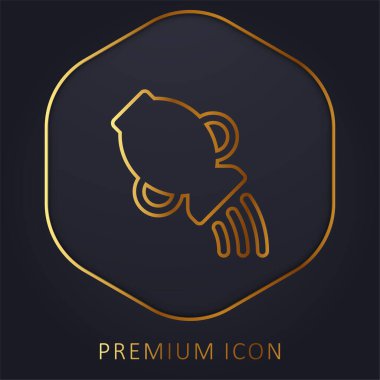 Kova altın çizgisi prim logosu veya simgesi